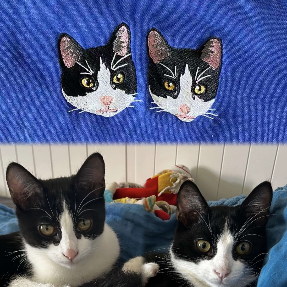 Custom Pet Portrait Embroidered Hoodie